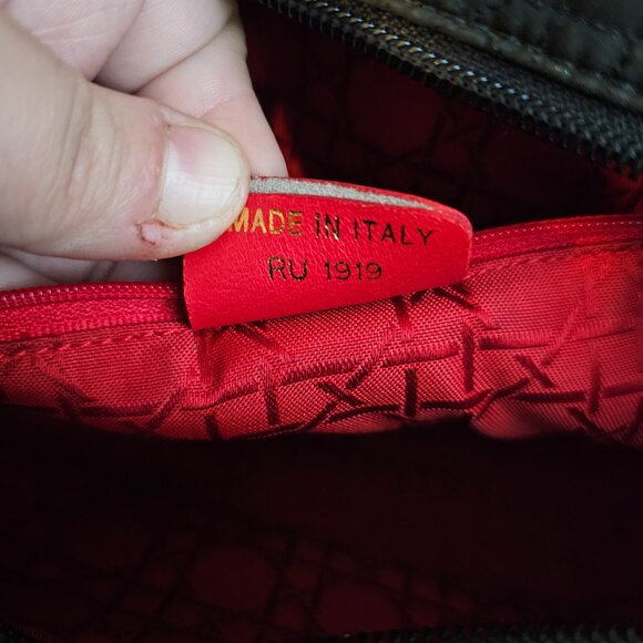 Lady dior medium nylon top handle bag - Picture 14 of 16